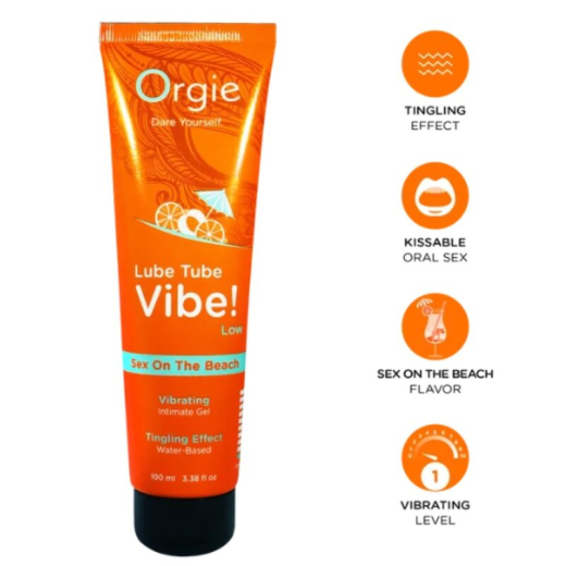 ORGIE - GLEITMITTEL-TUBE VIBE! SEX AM STRAND K�SSEBARES INTIMGEL MIT LEICHTEM KRIBBELN 100 ML
