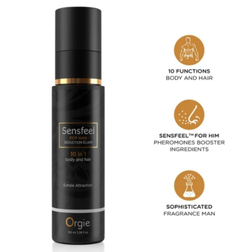 ORGIE - SENSFEEL F�R DEN M�NNER VERF�HRUNGS-ELIXIER 10 IN 1 F�R K�RPER UND HAAR 100 ML