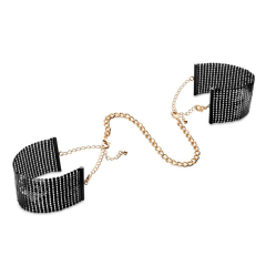 BIJOUX INDISCRETS - D�SIR M�TALLIQUE HANDSCHELLEN AUS SCHWARZEM METALLGEWEBE