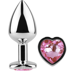 SECRETPLAY - BUTT PLUG AUS METALL FUCHSIA HERZ KLEINE GR�SSE 7 CM