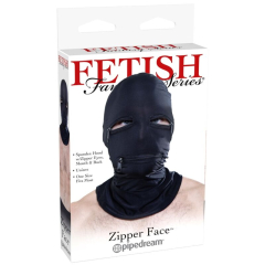 FETISH FANTASY SERIES - KAPUZE MIT REISSVERSCHL�SSEN SCHWARZ