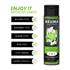 BRUMA - PREMIUM-MASSAGE�L MIT W�RMEEFFEKT, WASSERMELONE-GESCHMACK 3 IN 1 - 100 ML