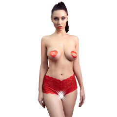 CHILIROSE - CR 4641 H�SCHEN MIT OHNE OBERTEIL ROT L/XL