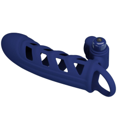 PRETTY LOVE - ALTAF VIBRATORRING MIT SILIKONH�LLE BLAU