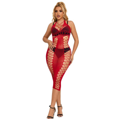 SUBBLIME - 952327 LANGES ROTES NETZ-KLEID EINE GR�SSE