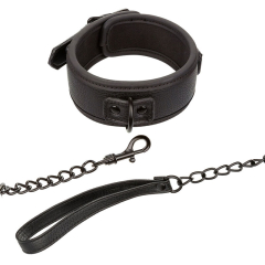 CALEXOTICS - NOCTURNAL HALSBAND & LEINE LEDER VERSTELLBAR SCHWARZ