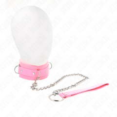 KINK - HALSBAND MIT LEINE 65 CM MIT EINSCHR�NKUNGEN ROSA 36-42 CM X 5,5 CM
