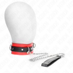 KINK - HALSBAND MIT G�RTEL 65 CM MIT RIEMEN ROT 54 X 4,5 CM