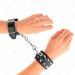 KINK - ARMB�NDER MIT DOPPELTER REIHE VERSTELLBARER NIETEN SCHWARZ