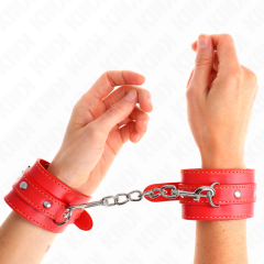 KINK - D�NNE HANDGELENKSFESSELN ROT VERSTELLBAR 21-33 CM
