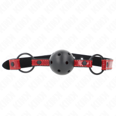 KINK - GL�NZENDER KUNSTLEDERBALL 4,5 CM Knebel 63,5 X 2 CM VERSTELLBAR 41 X 59 CM