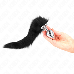 KINK - ANAL PLUG GR�SSE L 10 X 4 CM MIT KUNSTSTOFFSCHWANZ 40 CM SCHWARZ