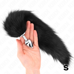 KINK - ANAL PLUG GR�SSE S 7 X 3 CM MIT KUNSTSTOFFSCHWANZ 40 CM SCHWARZ