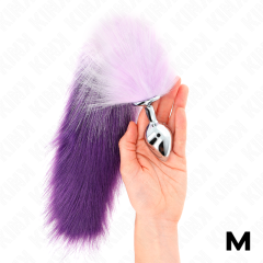 KINK - ANAL PLUG GR�SSE M 8 X 3,5 CM MIT KUNSTSTOFFSCHWANZ 40 CM LILA