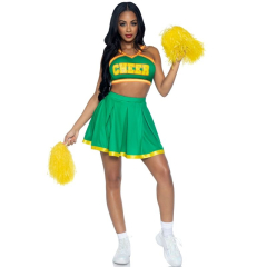 LEG AVENUE - KOST�M CHEERLEADER GR�N M/L