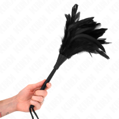 KINK - BLACK MAIDS HORNFORM TICKLE H�HNERFEDERN 36 CM