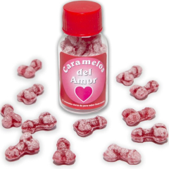 DIABLO PICANTE - 12 PENISF�RMIGE LIEBESBONBONS ERDBEERE/KIRSCHE