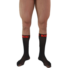 MACHO - D�NNE SOCKEN EINHEITSGR�SSE SCHWARZ/ROT