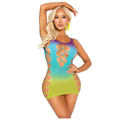 LEG AVENUE - NAHTLOSES MINIKLEID MIT �FFNUNGEN OCEAN