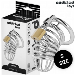 ADDICTED TOYS LOCKED - IRON CELL METALL-PENISK�FIG 4 CM GR�SSE S