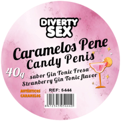 DIABLO PICANTE � 20 Penisbonbons mit Gin-Tonic-Geschmack