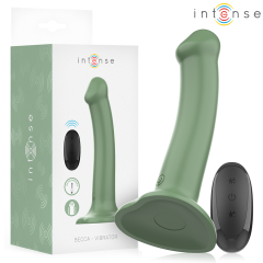 INTENSE - BECCA VIBRATOR MIT SAUGNAPF 10 VIBRATIONEN GR�NE FERNBEDIENUNG