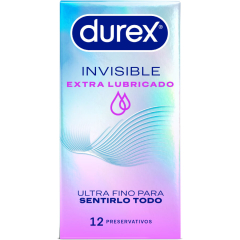 DUREX - EXTRA GESCHMIERTE UNSICHTBARE KONDOME 12 EINHEITEN