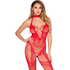 LEG AVENUE - 89336 BODYSTOCKING OHNE SCHRITT ROT - EINE GR�SSE