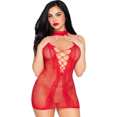 LEG AVENUE - 81675 HALTER MINIKLEID ROT - EINE GR�SSE