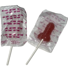 DIABLO GOLOSO � 1 PENIS-LOLLIPOP GIN TONIC ERDBEERGESCHMACK 10 % ALKOHOL