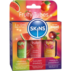 SKINS � FRUCHTIGES GLEITMITTEL-SET WASSERMELONE, ERDBEERE & MANGO GLEITMITTEL 3 x 12 ML