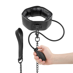 FETISH SUBMISSIVE BONDAGE - AUFBLASBARES W�RGEHALSBAND MIT KETTE