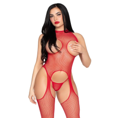 LEG AVENUE - 89374 CUPLESS BODYSTOCKING UND PANTY RED - EINHEITSGR�SSE