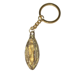 DIABLO PICANTE - METALL-SCHL�SSELANH�NGER MIT GOLDENEN LIPPEN