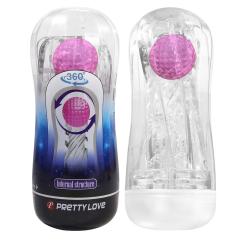 PRETTY LOVE - 360� STRUKTURIERTER MASTURBATIONSBECHER, TRANSPARENT
