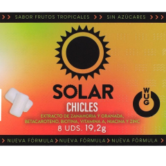 WUG Solar � Der Kaugummi, der Ihre Haut auf die Sonne vorbereitet. Blisterpackung mit 8 St�ck