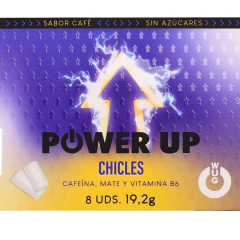 WUG Power Up � Energiekaugummi f�r Konzentration und Ausdauer, Blisterpackung mit 8 St�ck