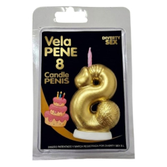 DIABLO PICANTE � PENISKERZE IN FORM DER ZAHL 8, GOLDFARBE