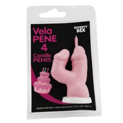 DIABLO PICANTE � PENISKERZE IN FORM DER ZAHL 4, ROSA FARBE