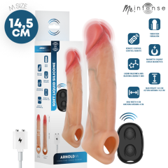 MR INTENSE - ARNOLD M VIBRATOR SILIKON-PENISH�LLE MIT FERNBEDIENUNG 14,5 CM -�- 4 CM