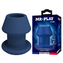 MR PLAY - JACK BLAUER SILIKON-HOLZ-ANALPLUG GR�SSE S