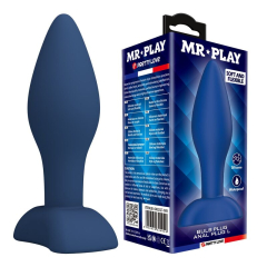 MR PLAY - KONISCHER SILIKON-ANALPLUG, BLAU, GR�SSE L