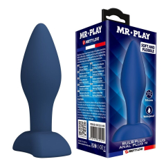 MR PLAY - KONISCHER SILIKON-ANALPLUG, BLAU, GR�SSE M