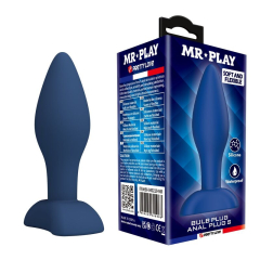 MR PLAY - KONISCHER SILIKON-ANALPLUG, BLAU, GR�SSE S