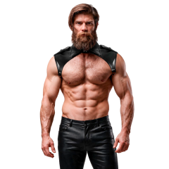 FETISH SUBMISSIVE ATTITUDE - HERRENBRIGADE VERSTELLBARER HALSHARNESS AUS �KOLEDER