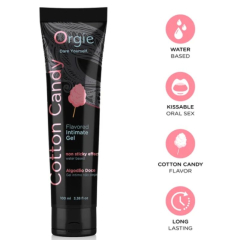 ORGIE - GLEITGEL AUF WASSERBASIS, 100 ML, MIT ZUCKERWATTE-DUFT, ZUM K�SSEN.