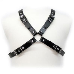 LEATHER BODY - SCHWARZER SCHNALLE HARNESS F�R MNNER