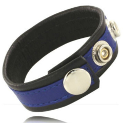 LEATHER BODY - VERSTELLBARER LEDERGURT F�R PENIS BLAU-SCHWARZ