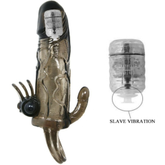 BAILE - BRAVE MAN PENISH�LLE MIT KLITORIS UND ANALSTIMULATION DOPPELTE KUGEL SCHWARZ 16.5 CM