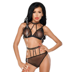 ME-SEDUCE - DOTTY SET ZWEI ST�CK SCHWARZ L/XL